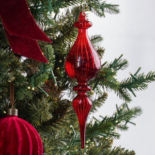 Red Hanging Finial Ornament - Irony Home