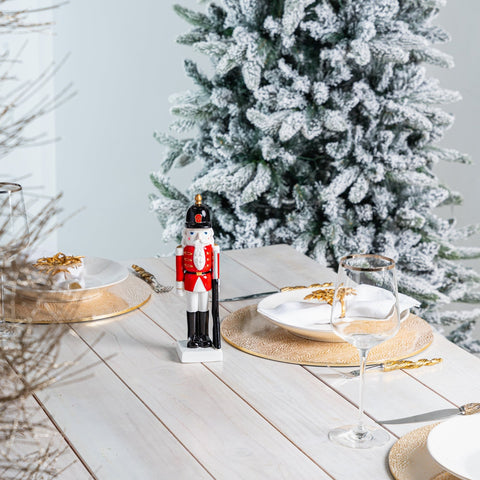 Red Nutcracker Table Top with Riffle - ironyhome