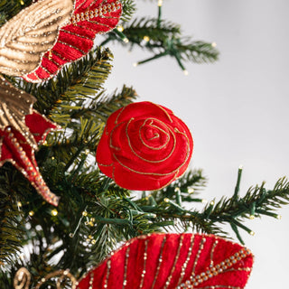 Red Rose Clip - on Ornament - ironyhome