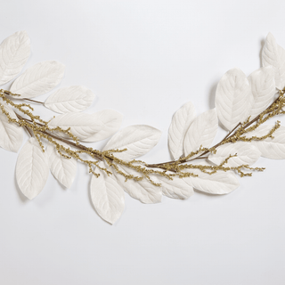 Regal Velvet Magnolia Leaf Tree Garland - Irony Home