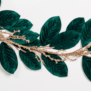 Regal Velvet Magnolia Leaf Tree Garland - Irony Home