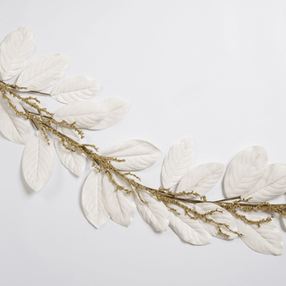 Regal Velvet Magnolia Leaf Tree Garland - Irony Home