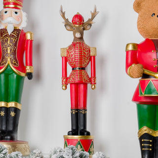 Reindeer Soldier Stand in a Drum - ironyhome