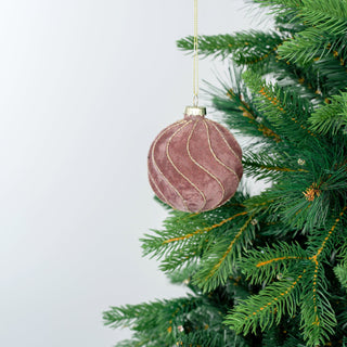 Rose Brown Velvet Ball Ornament - ironyhome