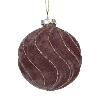 Rose Brown Velvet Ball Ornament - ironyhome