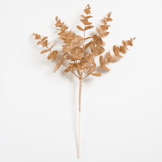 Rose Gold Glitter Eucalyptus Pick - Irony Home