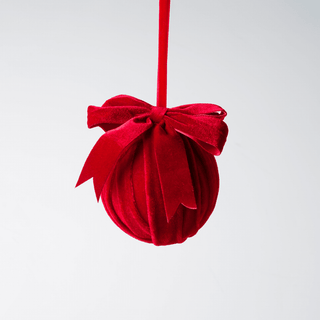 Ruby Red Ball With Bow on Top - Irony Home