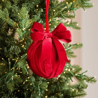 Ruby Red Ball With Bow on Top - Irony Home