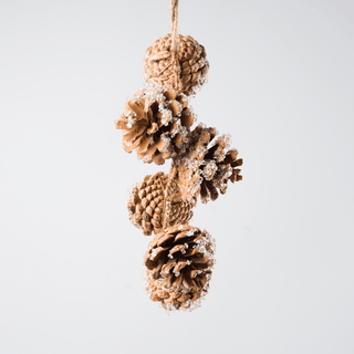 Rustic Frosted Cluster of Pinecone  - Irony Home