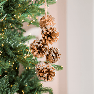 Rustic Frosted Cluster of Pinecone  - Irony Home
