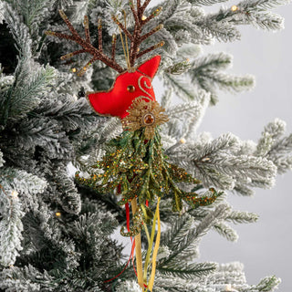 Rustic Holiday Reindeer Ornament - ironyhome