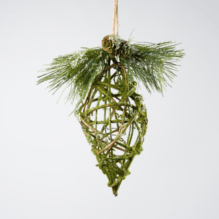 Rustic Moss Pinecone Ornament - Irony Home