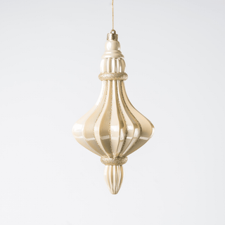 Sand Gold Glitter Finial Ornament 8.5-Inch - Irony Home