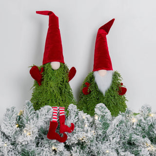 Santa's Elf Hat Table Top with Foliage - ironyhome