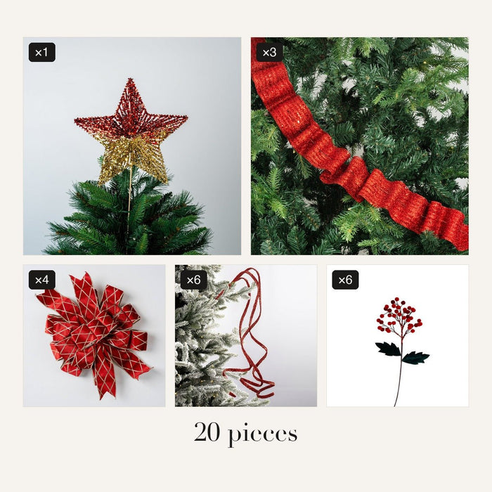 Scarlet & Gilt Tree Trimming Set - Irony Home
