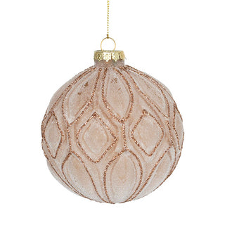 Shimmering Champagne Velvet Ball Ornament - ironyhome