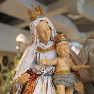 Silent Night Nativity Set in Blue, Gold & White - ironyhome