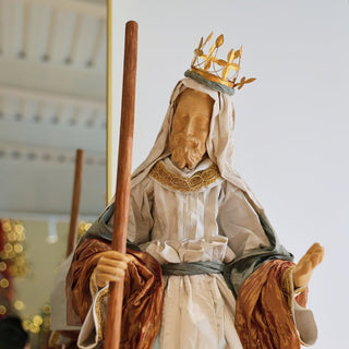 Silent Night Nativity Set in Blue, Gold & White - ironyhome