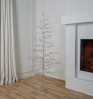 Silver Festive LED Acrylic Porch Tree - ironyhome