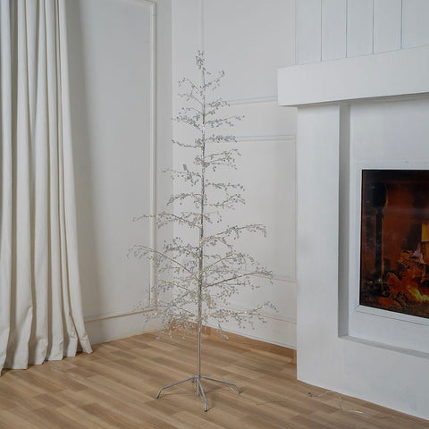 Silver Festive LED Acrylic Porch Tree - ironyhome