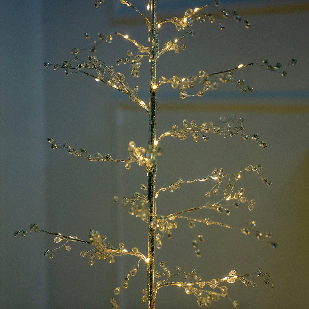 Silver Festive LED Acrylic Porch Tree