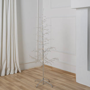 Silver Festive LED Acrylic Porch Tree