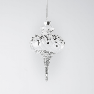 Silver Frost Onion Hanging Ornament - Irony Home