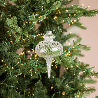Silver Frost Onion Hanging Ornament - Irony Home