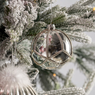 Silver Glass Ball Ornament - ironyhome