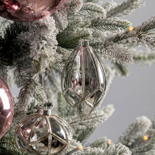 Silver Glass Finial Ornament - ironyhome