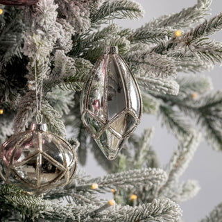Silver Glass Finial Ornament - ironyhome