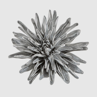 Silver Glitter Dahlia Flower Ornament - Set of 4 - ironyhome