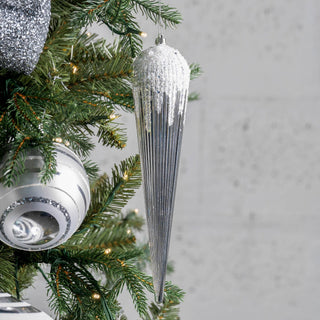 Silver Mirror Icicle Ornament - Irony Home