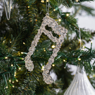 Silver Music Note Ornament - ironyhome