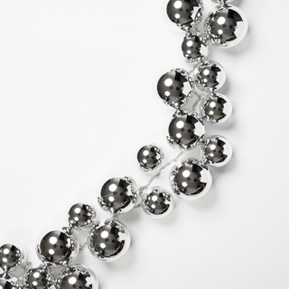 Silver Shiny Ball Garland 6-Foot - Irony Home