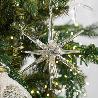 Silver Snowflake Glass Ornament - ironyhome