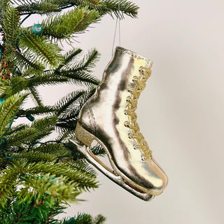 Snow Skate Ornament in Champagne - ironyhome