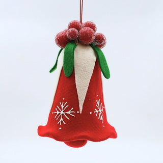 Snowflake Berry Bell Ornament - ironyhome