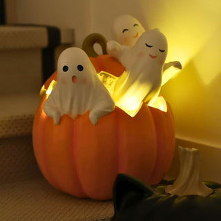 Spooky Ghost LED Halloween Pumpkin - ironyhome