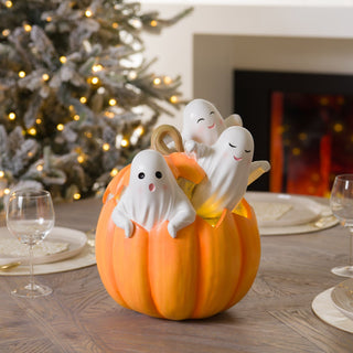 Spooky Ghost LED Halloween Pumpkin - ironyhome