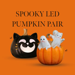 Spooky LED Pumpkin Pair - Irony Home