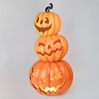 Stacked Jack O'Lanterns LED Halloween Pumpkins - ironyhome