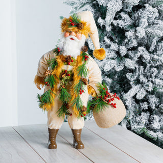 Standing Santa Table Top with Ivory Bag - ironyhome