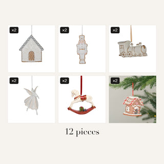 Storybook Nostalgia Christmas Ornament Set: what's in the set, 12 pieces