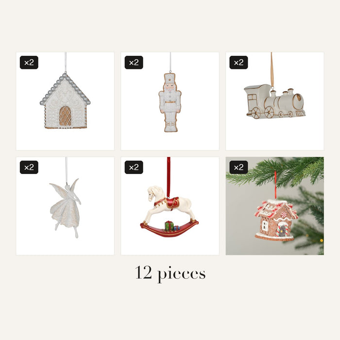 Storybook Nostalgia Christmas Ornament Set: what's in the set, 12 pieces