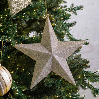 Textured Champagne Star Ornament - Irony Home