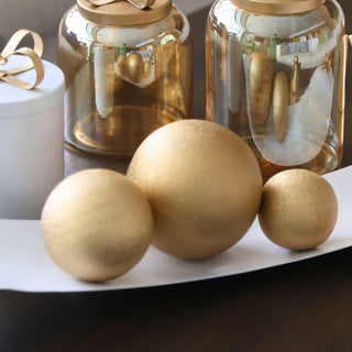 Textured Gold Ball Decor Table Top - ironyhome