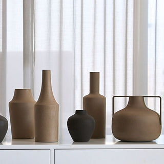 Textured Rounded Contemporary Bottle Vase - ironyhome