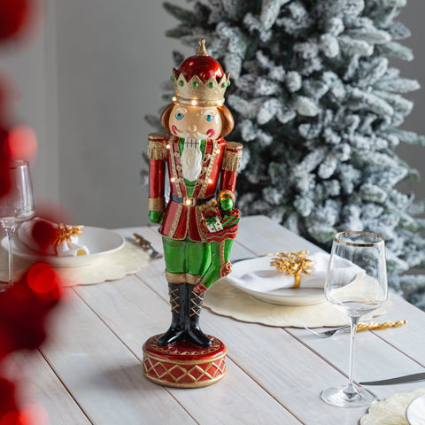 Traditional Decorative Nutcracker with LED Lights - ironyhome