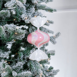 uxury Blush Pink Onion - Shaped Candy Ornament with Iridescent Glitter - ironyhome